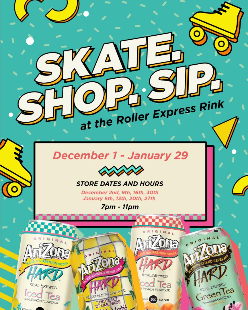 Skate. Shop. Sip at the roller express rink